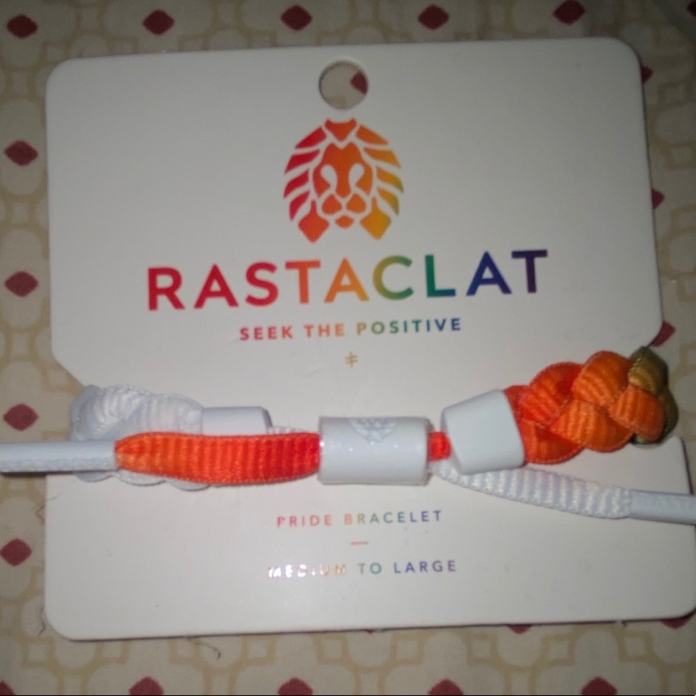 Rastaclat Pride White & Rainbow Bracelet